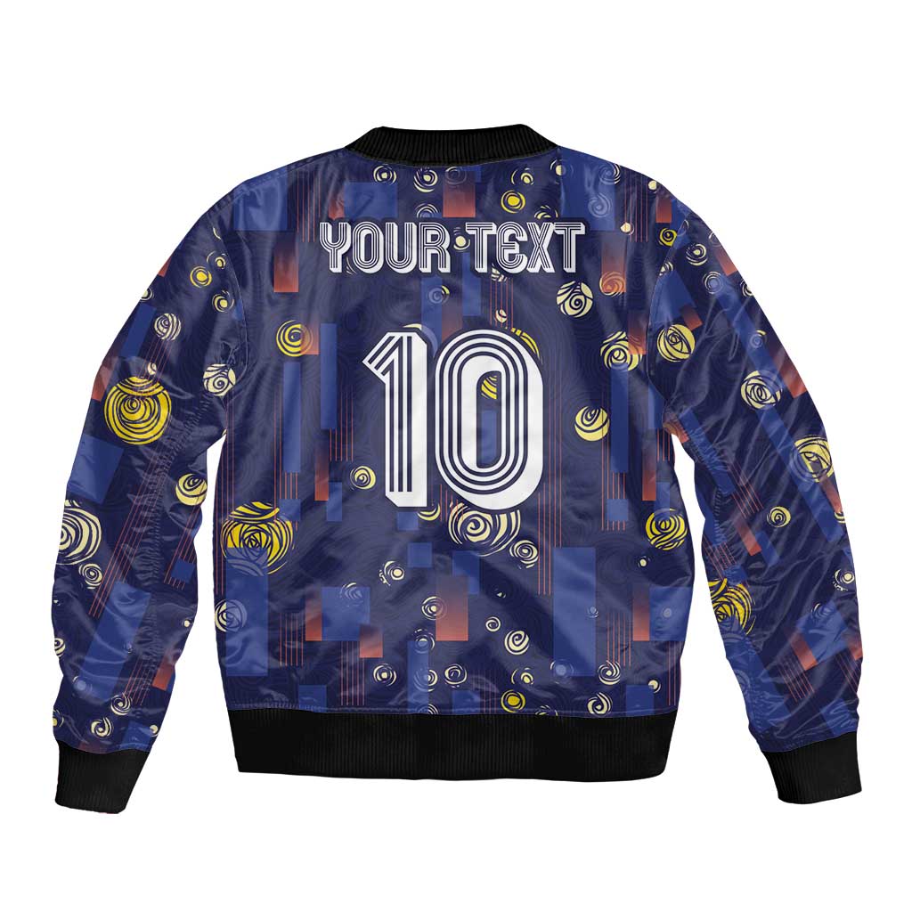 Custom Netherlands Football Bomber Jacket Starry Night Style