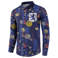 Custom Netherlands Football Button Sweatshirt Starry Night Style