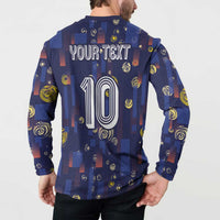 Custom Netherlands Football Button Sweatshirt Starry Night Style