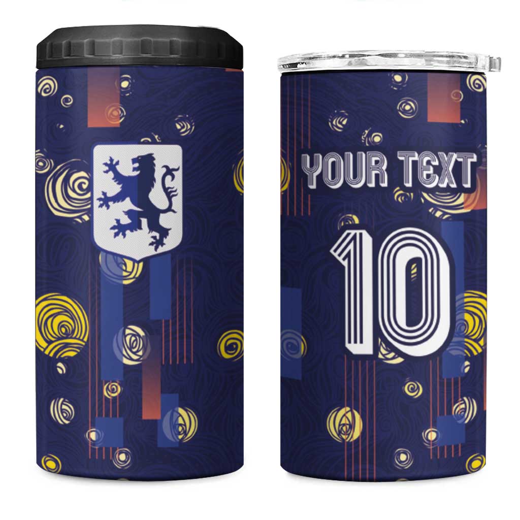 Custom Netherlands Football 4 in 1 Can Cooler Tumbler Starry Night Style