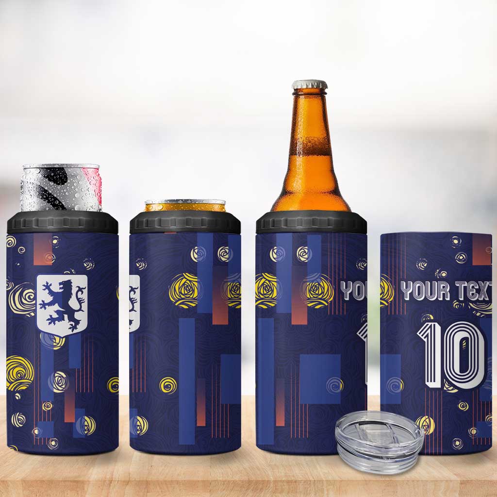 Custom Netherlands Football 4 in 1 Can Cooler Tumbler Starry Night Style