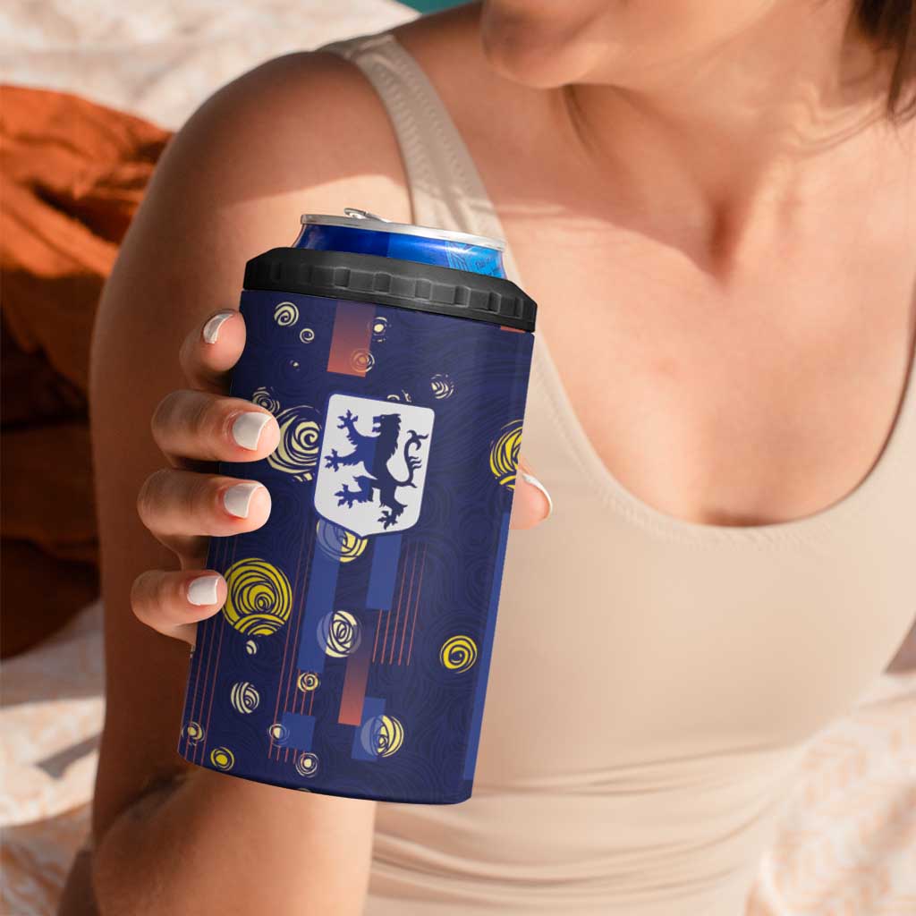 Custom Netherlands Football 4 in 1 Can Cooler Tumbler Starry Night Style