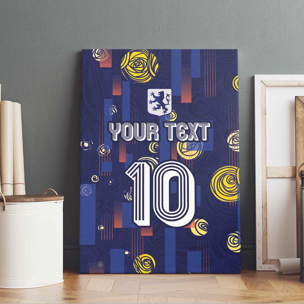 Custom Netherlands Football Canvas Wall Art Starry Night Style