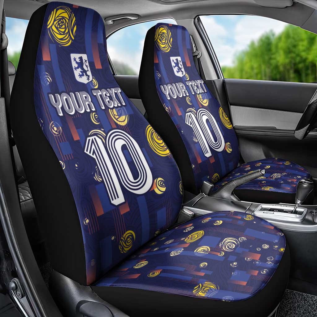 Custom Netherlands Football Car Seat Cover Starry Night Style