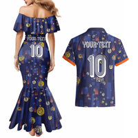 Custom Netherlands Football Couples Matching Mermaid Dress and Hawaiian Shirt Starry Night Style