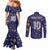 Custom Netherlands Football Couples Matching Mermaid Dress and Long Sleeve Button Shirt Starry Night Style