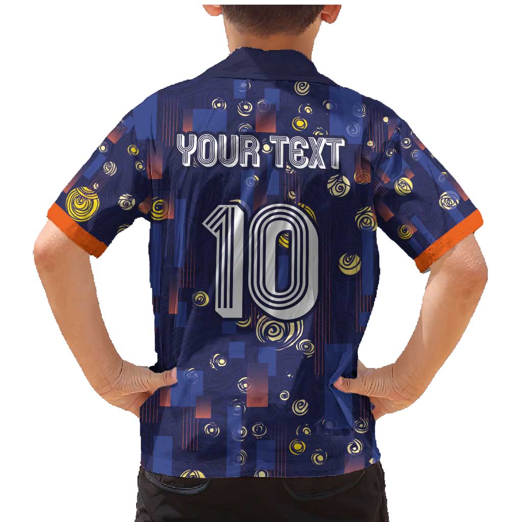 Custom Netherlands Football Family Matching Mermaid Dress and Hawaiian Shirt Starry Night Style