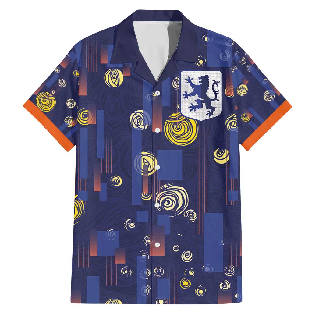 Custom Netherlands Football Family Matching Mermaid Dress and Hawaiian Shirt Starry Night Style