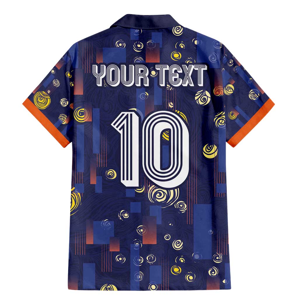 Custom Netherlands Football Family Matching Mermaid Dress and Hawaiian Shirt Starry Night Style