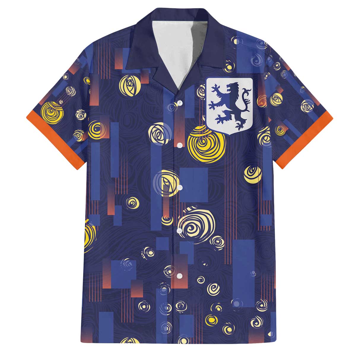 Custom Netherlands Football Family Matching Off The Shoulder Long Sleeve Dress and Hawaiian Shirt Starry Night Style