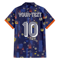 Custom Netherlands Football Family Matching Short Sleeve Bodycon Dress and Hawaiian Shirt Starry Night Style