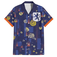 Custom Netherlands Football Family Matching Summer Maxi Dress and Hawaiian Shirt Starry Night Style
