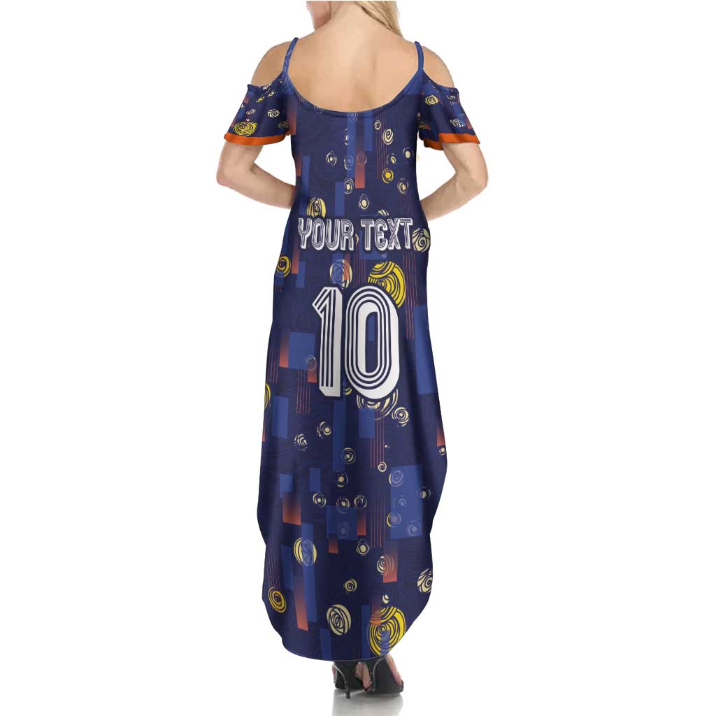 Custom Netherlands Football Family Matching Summer Maxi Dress and Hawaiian Shirt Starry Night Style
