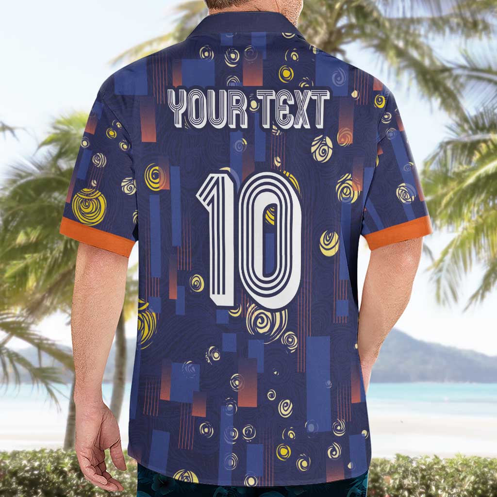 Custom Netherlands Football Hawaiian Shirt Starry Night Style