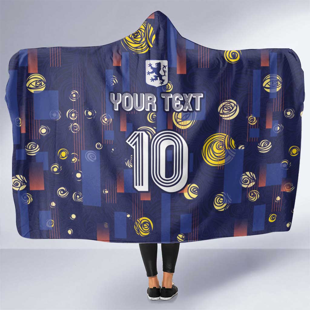 Custom Netherlands Football Hooded Blanket Starry Night Style