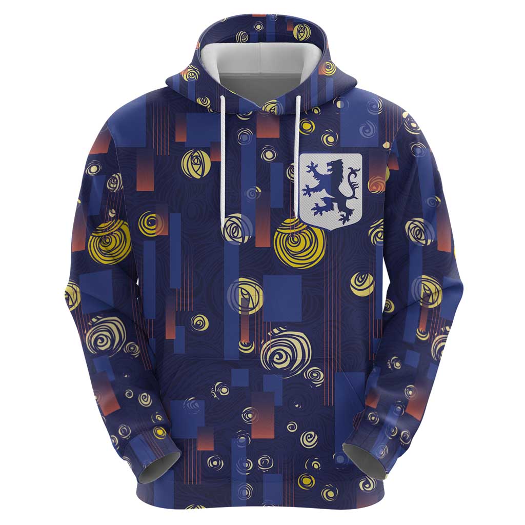 Custom Netherlands Football Hoodie Starry Night Style