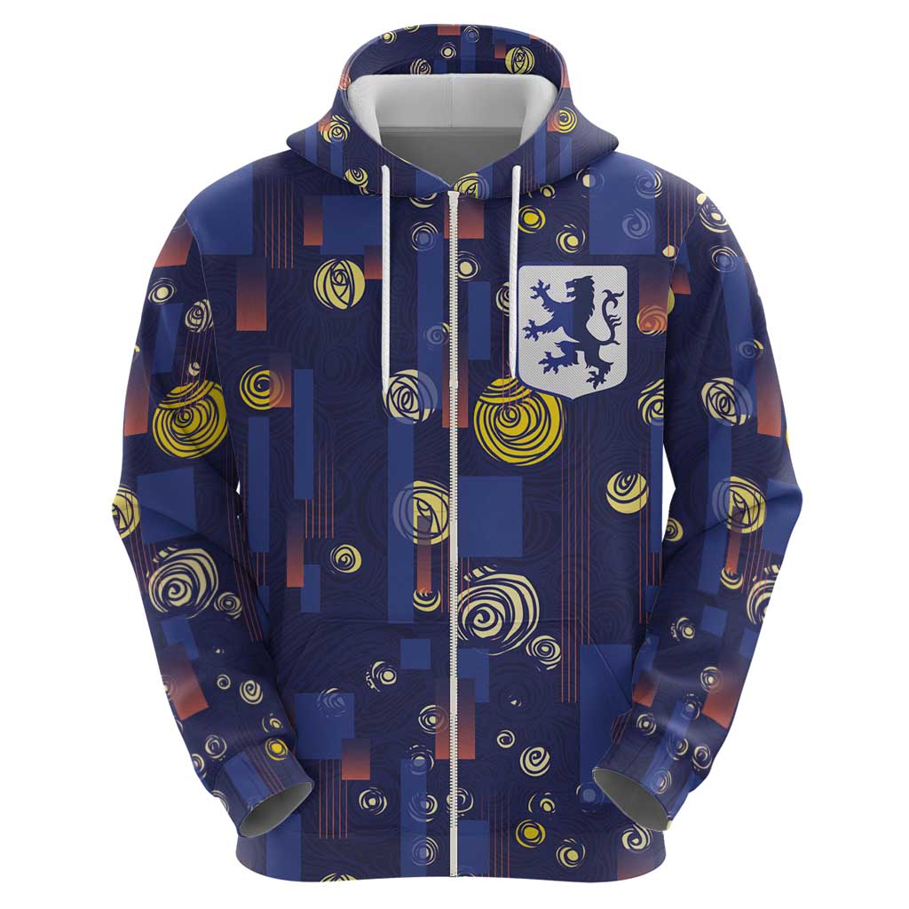 Custom Netherlands Football Hoodie Starry Night Style