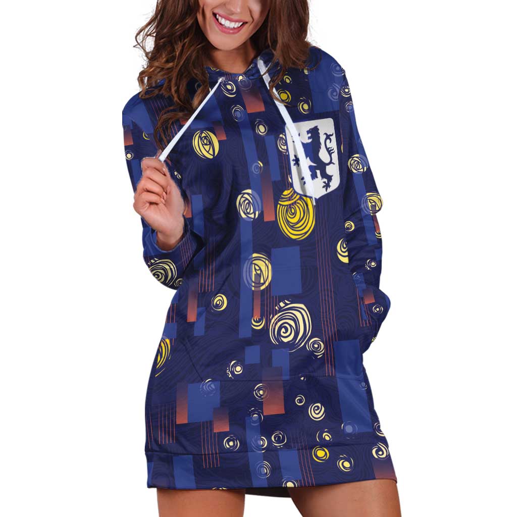 Custom Netherlands Football Hoodie Dress Starry Night Style