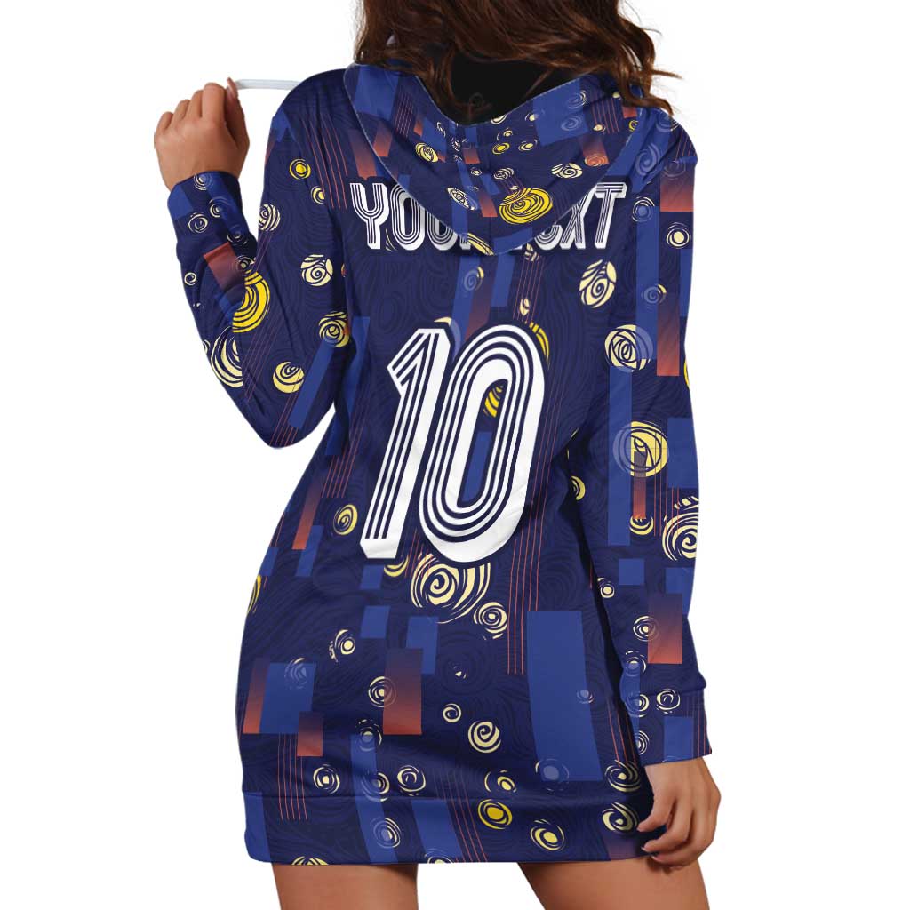 Custom Netherlands Football Hoodie Dress Starry Night Style