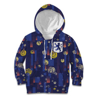 Custom Netherlands Football Kid Hoodie Starry Night Style