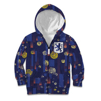 Custom Netherlands Football Kid Hoodie Starry Night Style