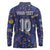 Custom Netherlands Football Long Sleeve Polo Shirt Starry Night Style