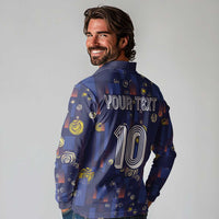 Custom Netherlands Football Long Sleeve Polo Shirt Starry Night Style