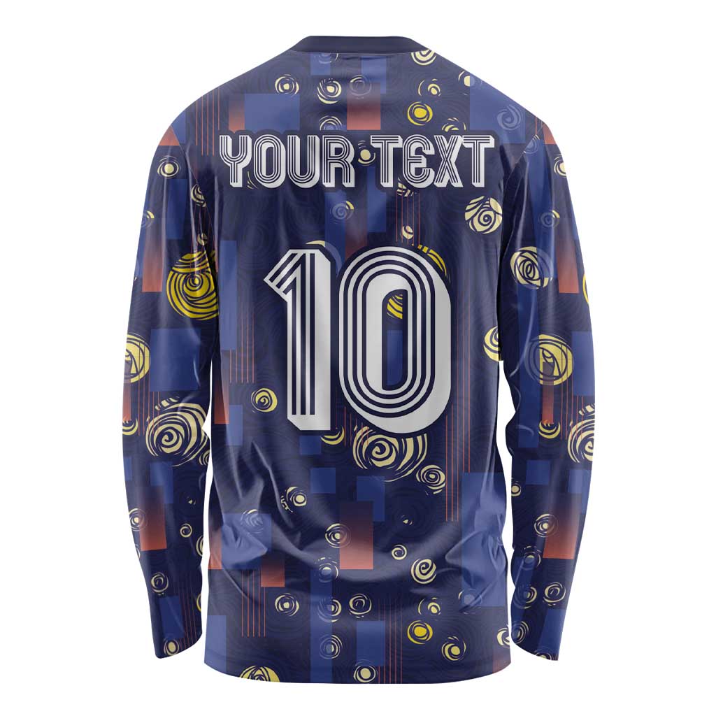 Custom Netherlands Football Long Sleeve Shirt Starry Night Style