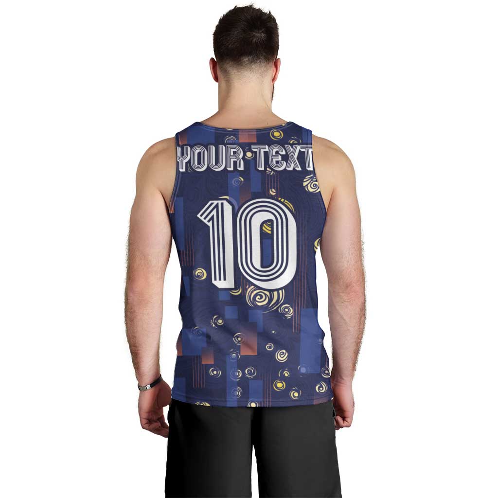 Custom Netherlands Football Men Tank Top Starry Night Style