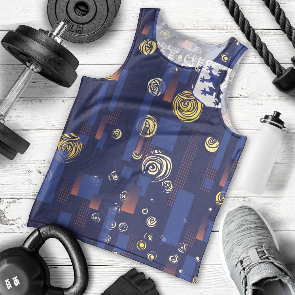 Custom Netherlands Football Men Tank Top Starry Night Style
