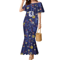 Custom Netherlands Football Mermaid Dress Starry Night Style