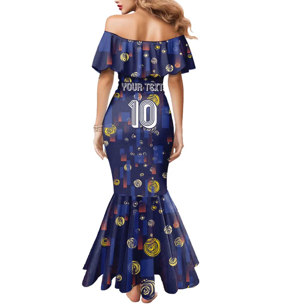 Custom Netherlands Football Mermaid Dress Starry Night Style
