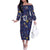 Custom Netherlands Football Off The Shoulder Long Sleeve Dress Starry Night Style