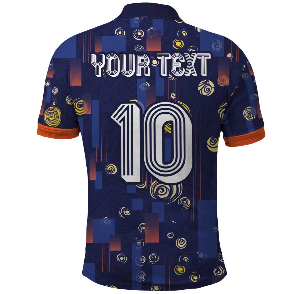 Custom Netherlands Football Polo Shirt Starry Night Style