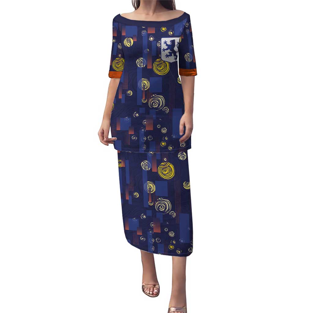 Custom Netherlands Football Puletasi Starry Night Style