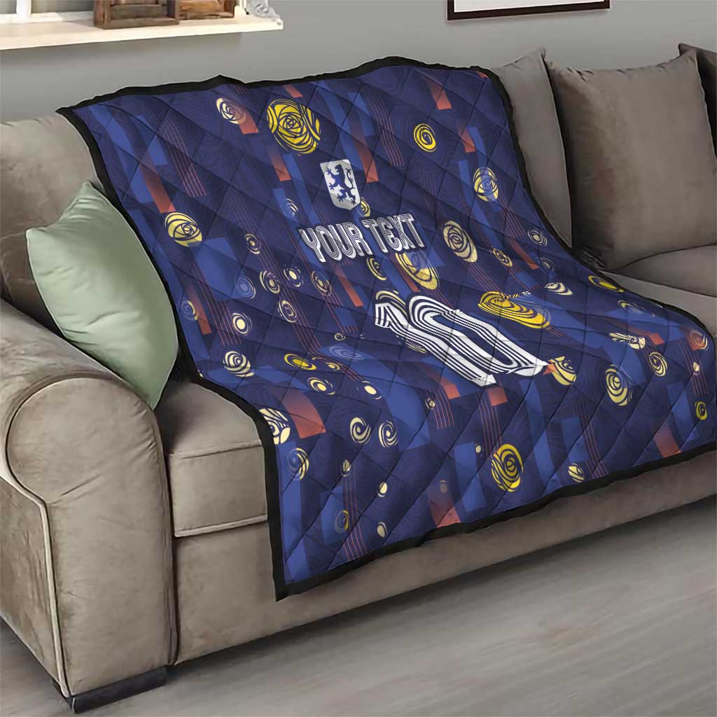 Custom Netherlands Football Quilt Starry Night Style