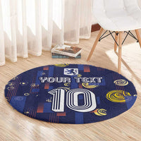 Custom Netherlands Football Round Carpet Starry Night Style