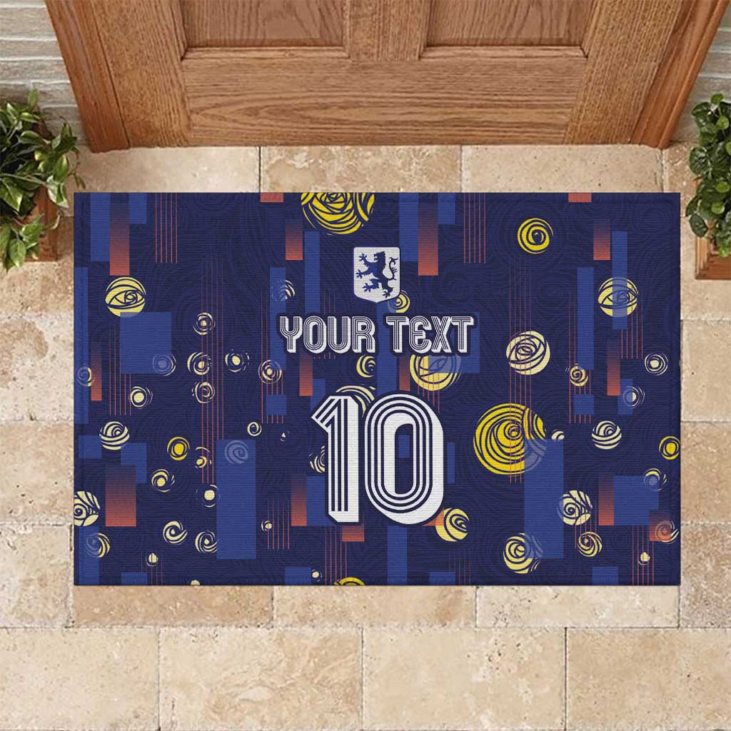 Custom Netherlands Football Rubber Doormat Starry Night Style