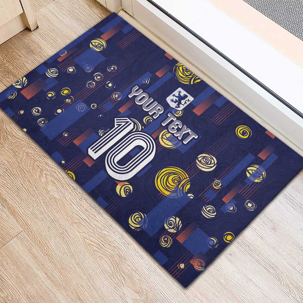 Custom Netherlands Football Rubber Doormat Starry Night Style