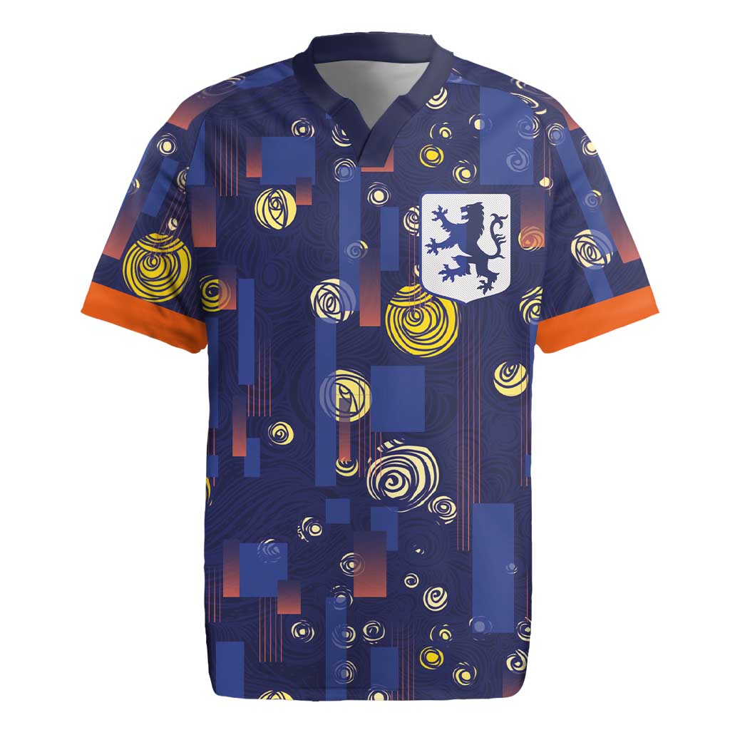 Custom Netherlands Football Rugby Jersey Starry Night Style