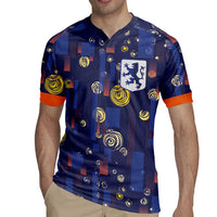 Custom Netherlands Football Rugby Jersey Starry Night Style