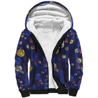 Custom Netherlands Football Sherpa Hoodie Starry Night Style