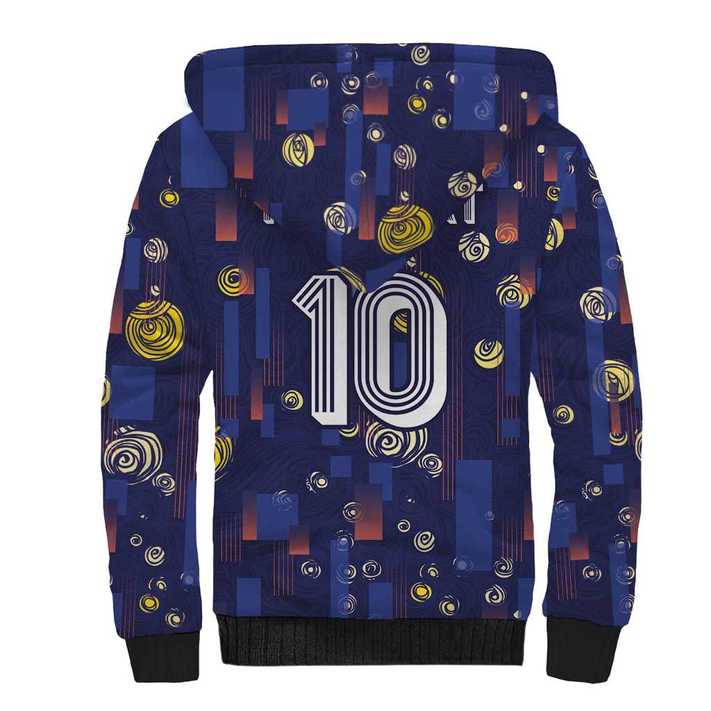 Custom Netherlands Football Sherpa Hoodie Starry Night Style