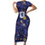 Custom Netherlands Football Short Sleeve Bodycon Dress Starry Night Style