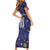 Custom Netherlands Football Short Sleeve Bodycon Dress Starry Night Style