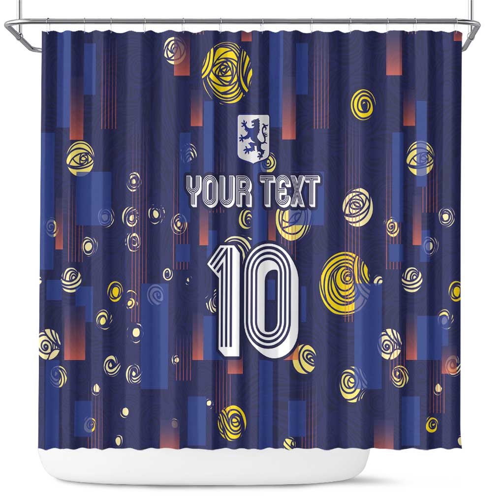 Custom Netherlands Football Shower Curtain Starry Night Style