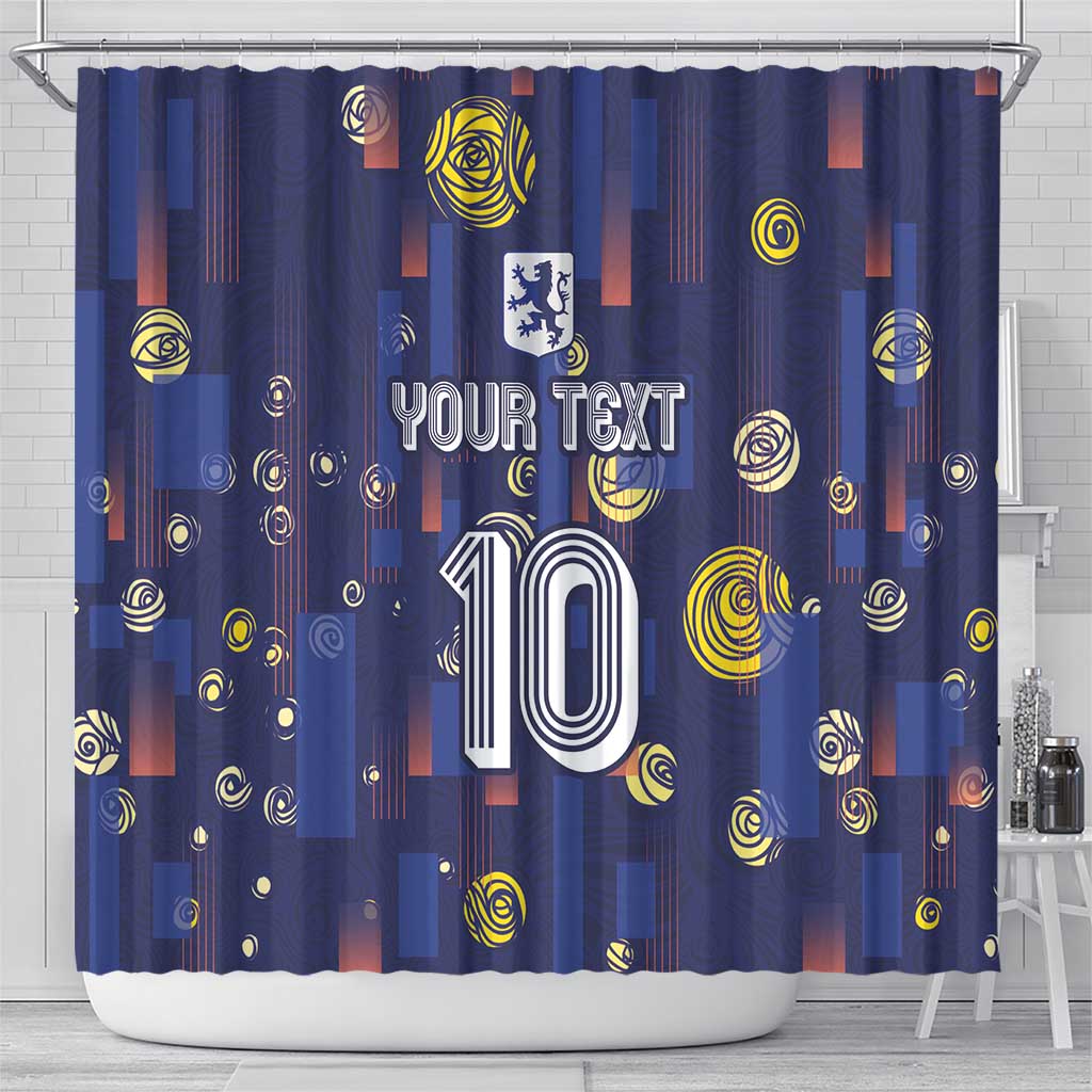 Custom Netherlands Football Shower Curtain Starry Night Style