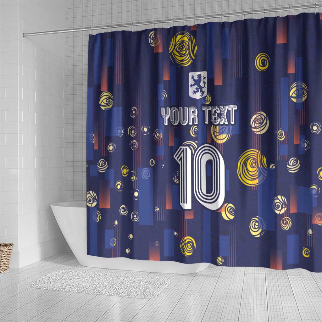 Custom Netherlands Football Shower Curtain Starry Night Style