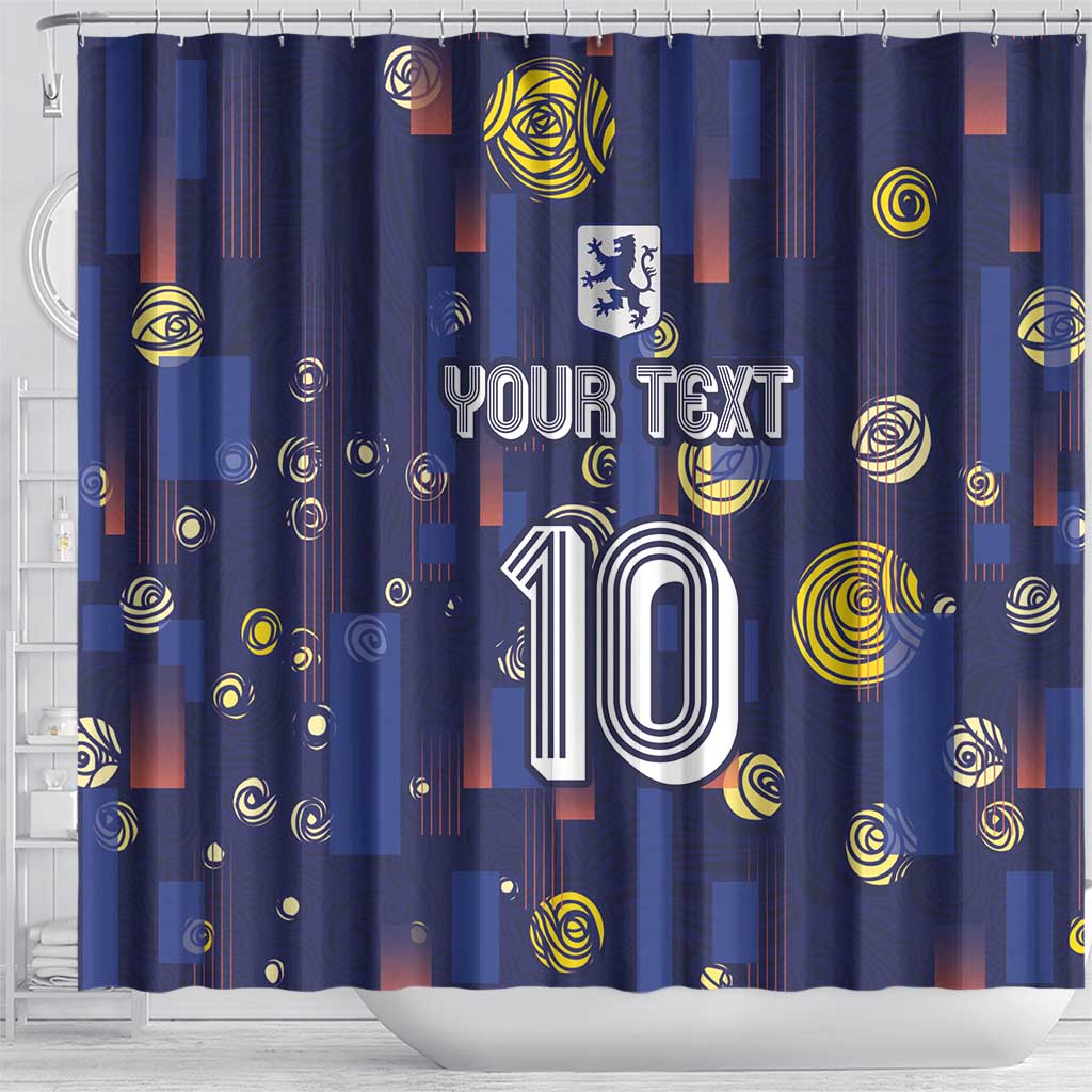 Custom Netherlands Football Shower Curtain Starry Night Style