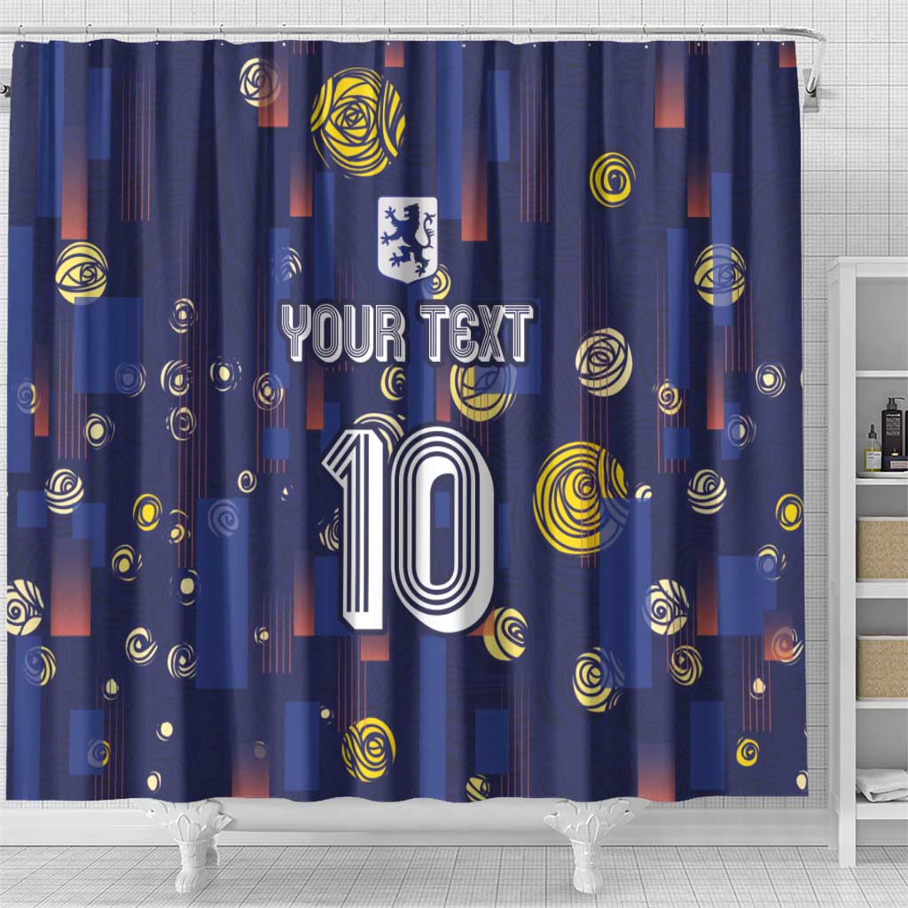 Custom Netherlands Football Shower Curtain Starry Night Style